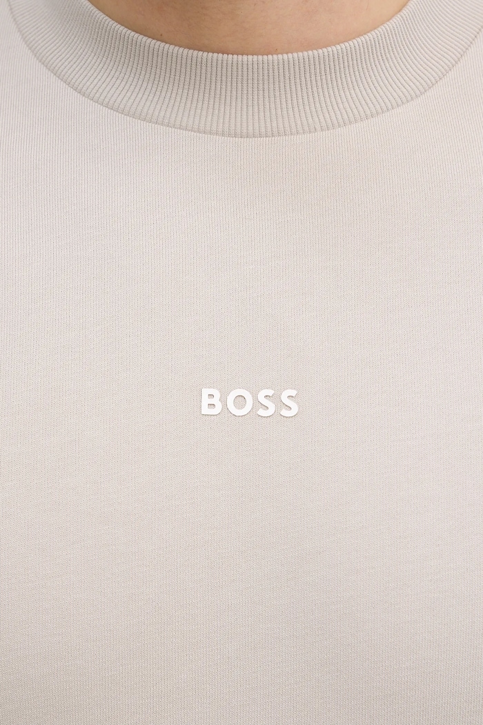 BOSS Orange pamut melegítőfelső WeSmallcrew 50514541 bézs