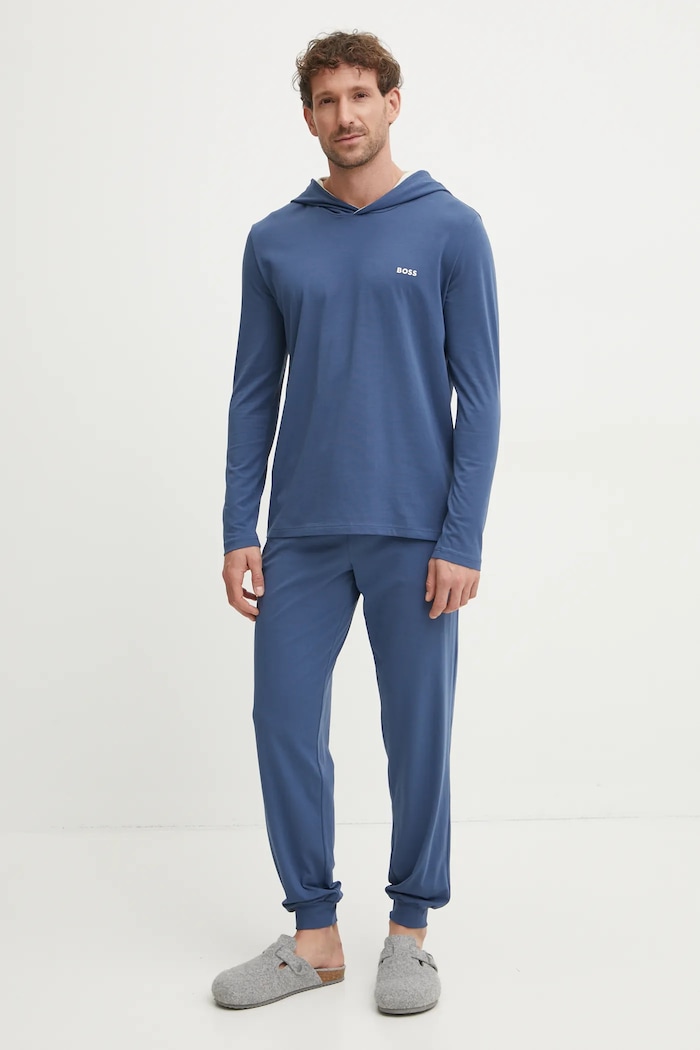 BOSS longsleeve lounge Mix&Match LS-Shirt H 50515306 niebieski SS26