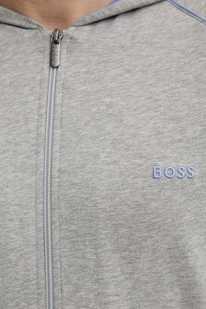 BOSS mikina na zips s kapucňou pánska bavlnená s elastanom Mix&Match Jacket H 50515313