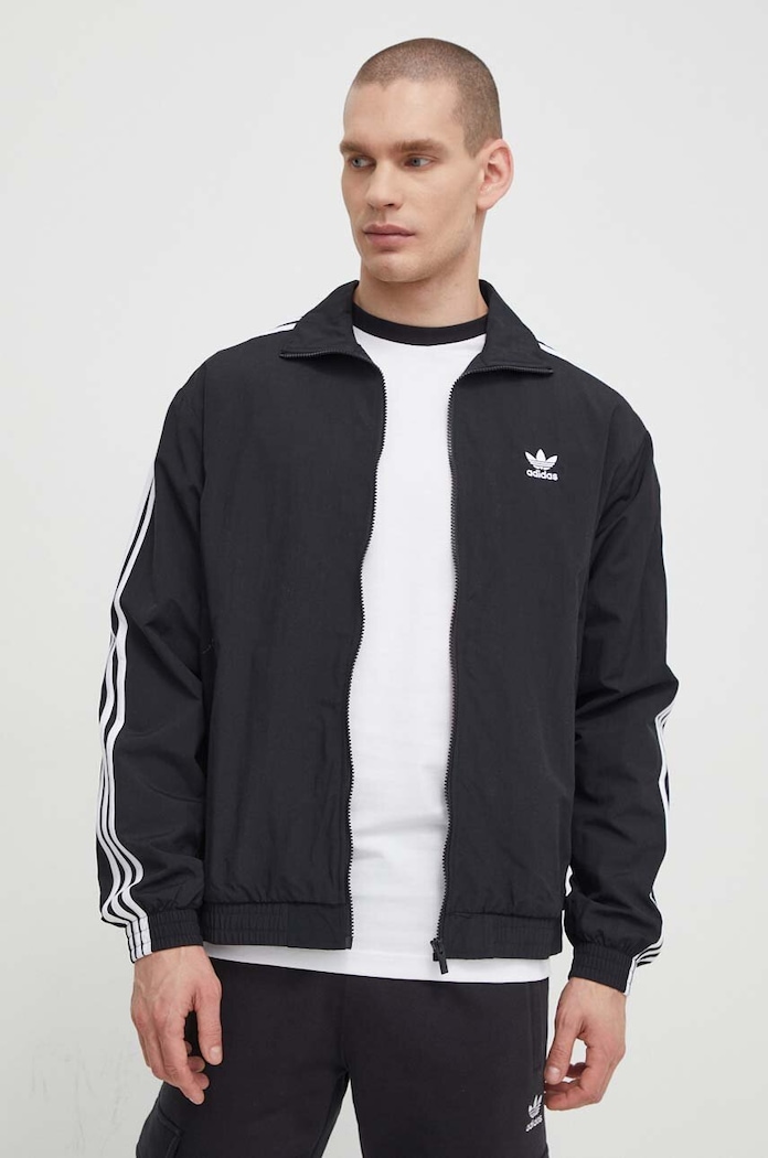 Dukserica adidas Originals Adicolor Woven Firebird Track Top natpis crna IT2491