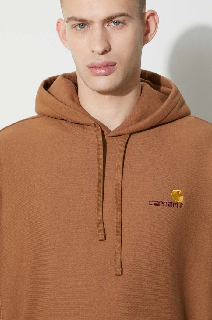 Кофта Carhartt WIP Hooded American Script Sweat I028279.HZXX коричневый