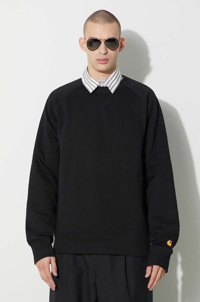 Кофта Carhartt WIP Chase Sweat гладкий чёрный I033660.00FXX
