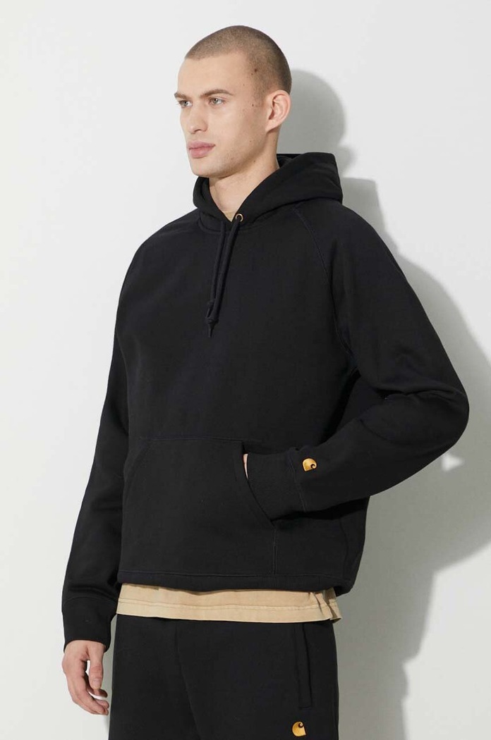 Carhartt WIP felpa Hooded Chase Sweat nero I033661.00FXX