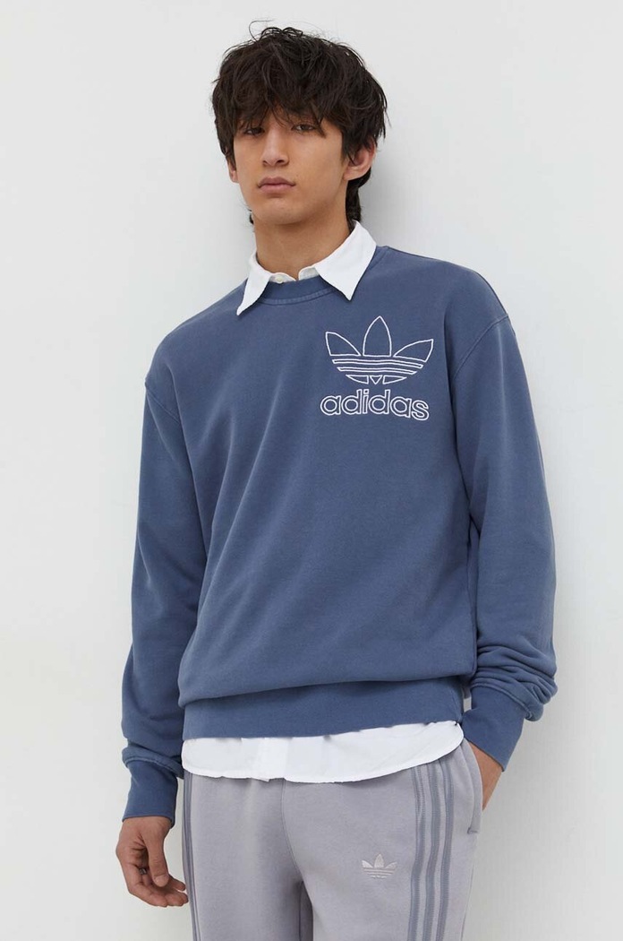 Βαμβακερή μπλούζα adidas Originals Heawyn IR7999 μπλε SS24