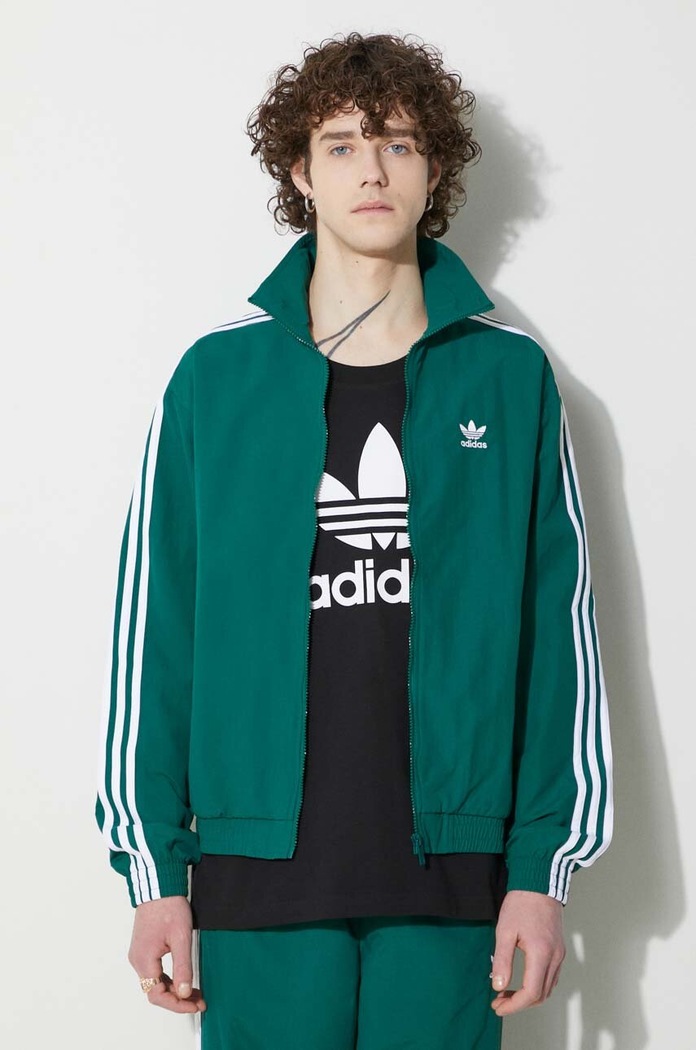 Bluza adidas Originals Adicolor Woven Firebird Track Top bez tople podstave zelena IT2494