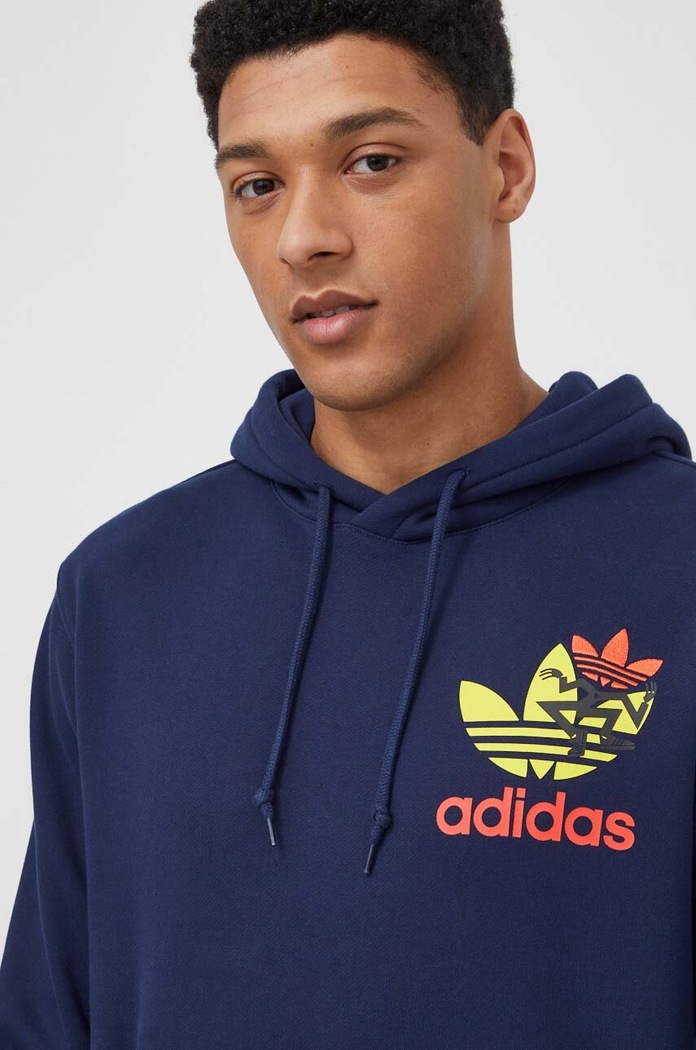 Bavlnená mikina adidas Originals tmavomodrá IM9682