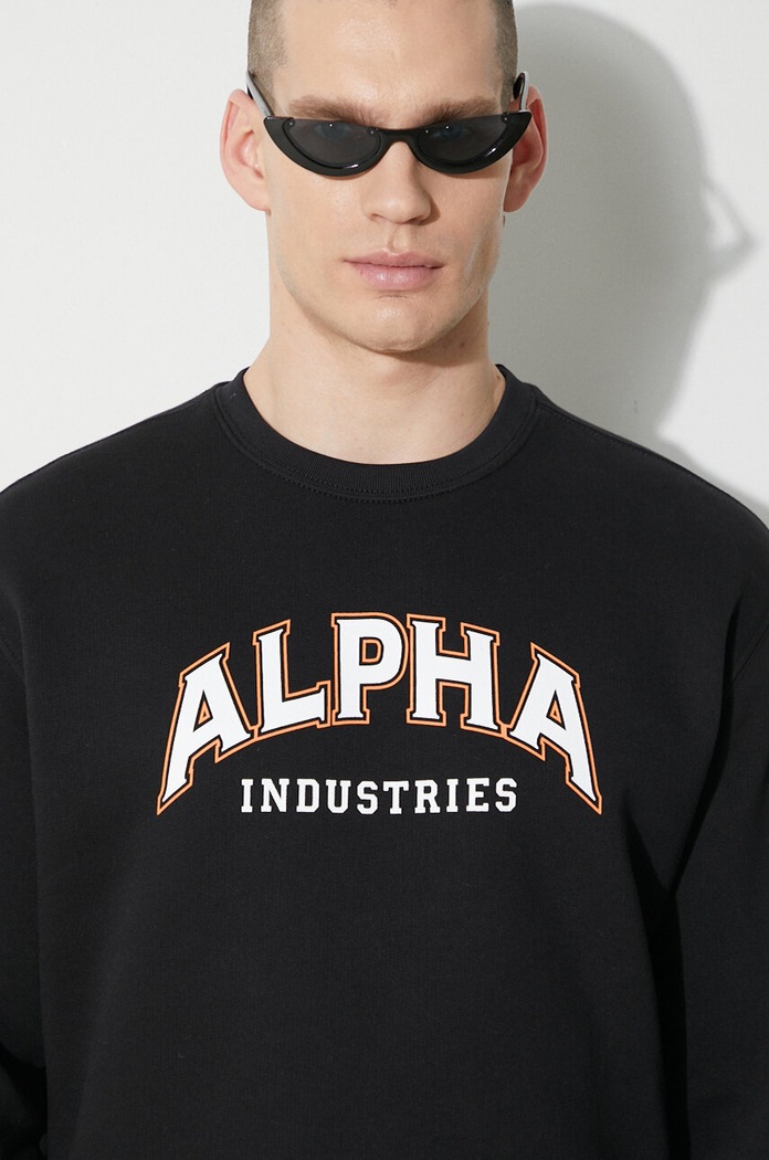 Μπλούζα Alpha Industries College Sweater 146301 μαύρο