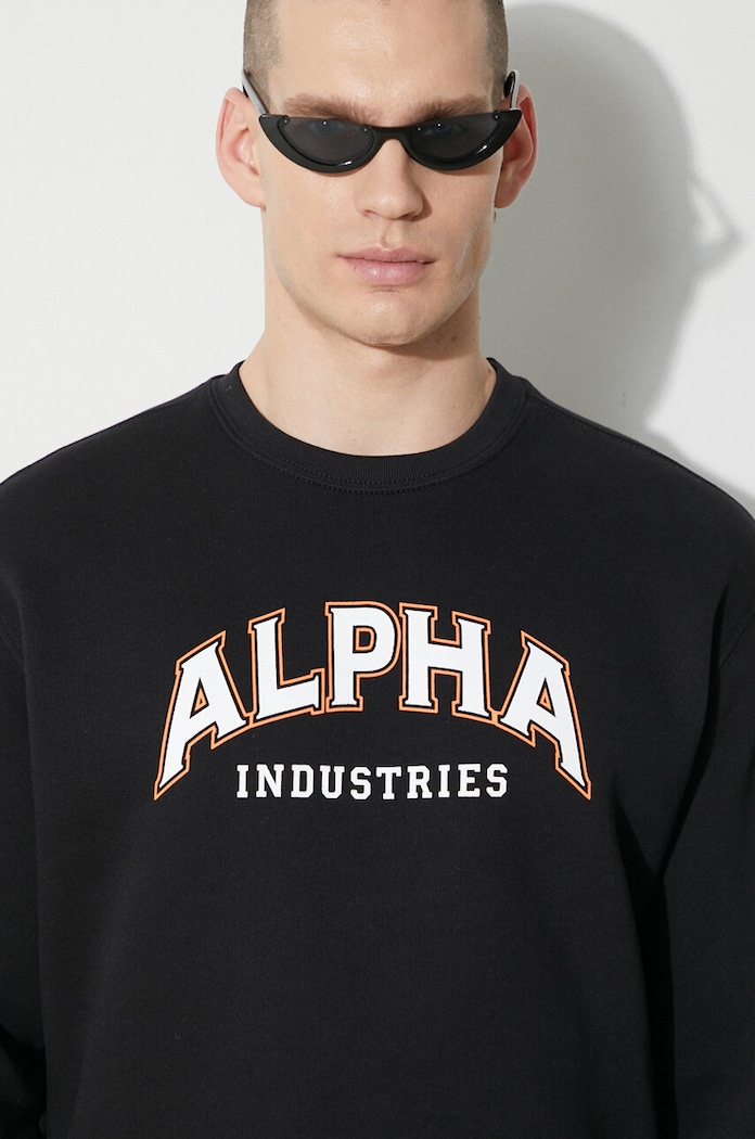 Μπλούζα Alpha Industries College Sweater 146301 μαύρο