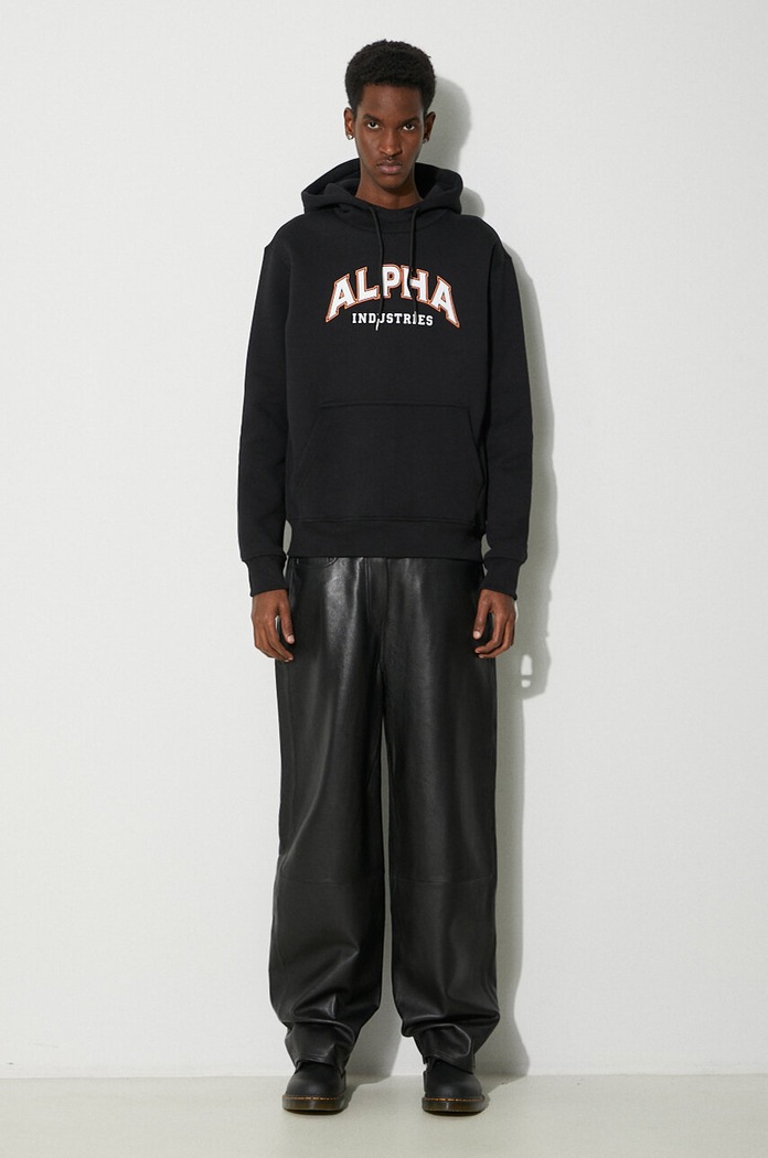 Μπλούζα Alpha Industries College Hoody 146331 μαύρο SS24