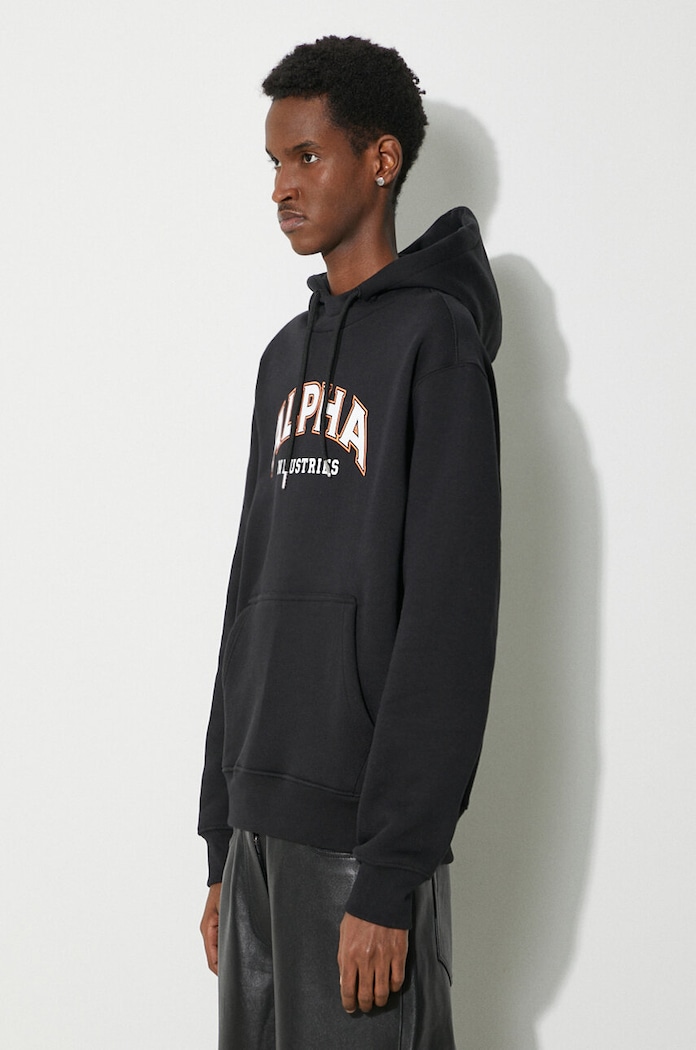 Μπλούζα Alpha Industries College Hoody μαύρο 146331