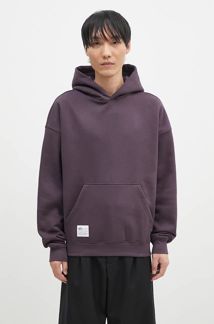 Μπλούζα Alpha Industries Logo BP Hoody μωβ 146336