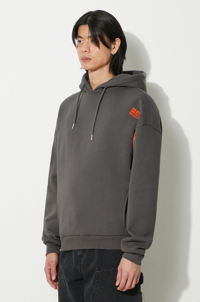 Μπλούζα Alpha Industries Flock Logo Hoody γκρί 146340.