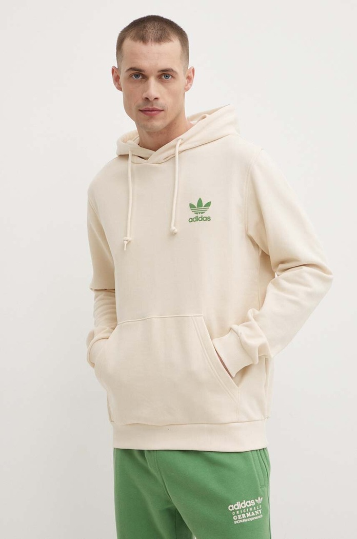 Oblečení Bavlněná mikina adidas Originals IR9309 béžová