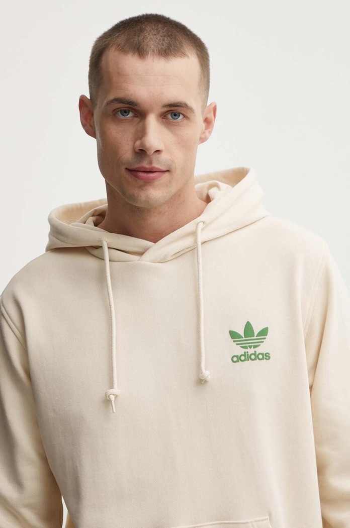 Bavlněná mikina adidas Originals béžová IR9309