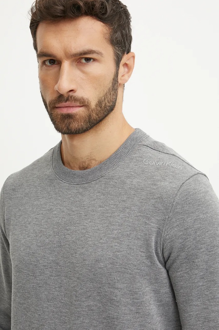 Dukserica za trening Calvin Klein Performance siva 00GMS4W333