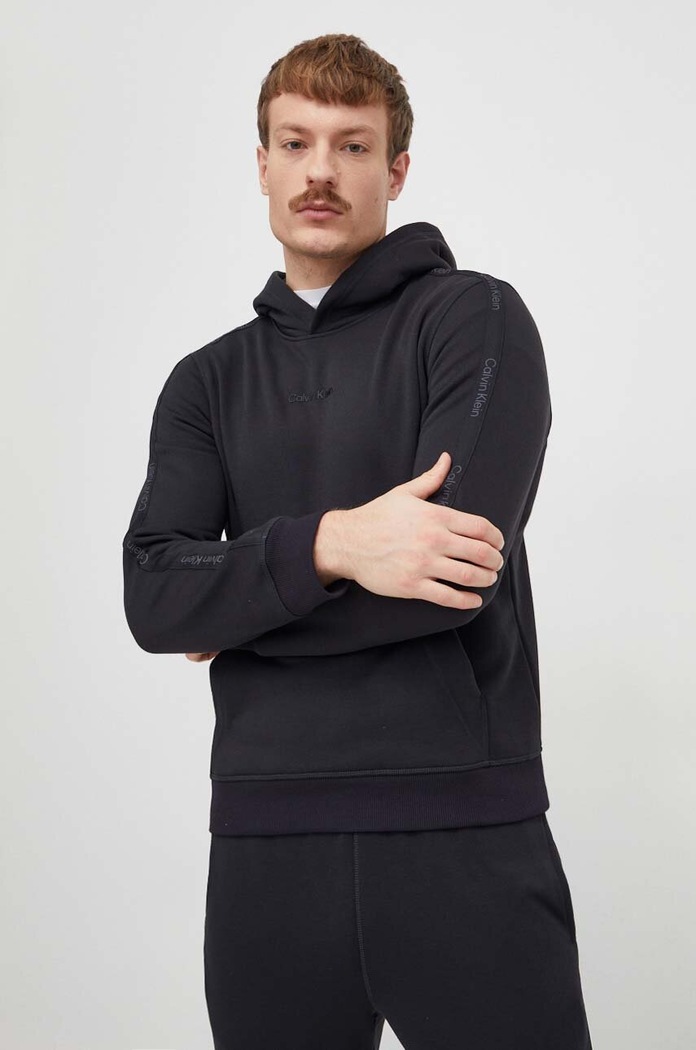Tréninková mikina Calvin Klein Performance s kapucí černá 00GMS4W336