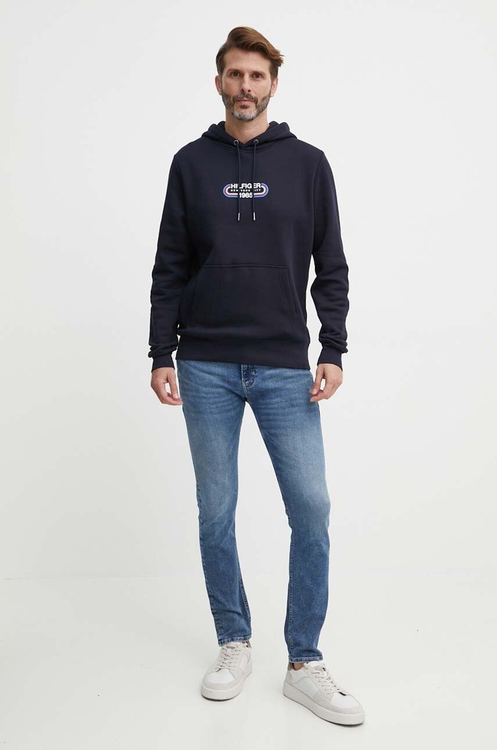 Mikina Tommy Hilfiger MW0MW34445 námořnická modř SS24