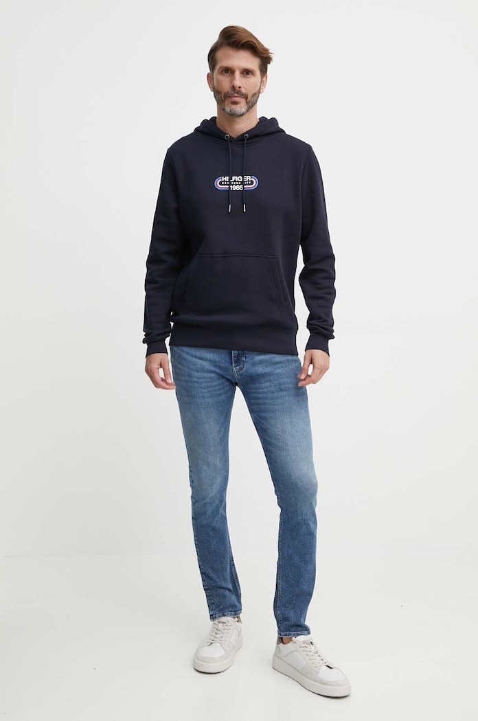 Mikina Tommy Hilfiger MW0MW34445 námořnická modř SS24