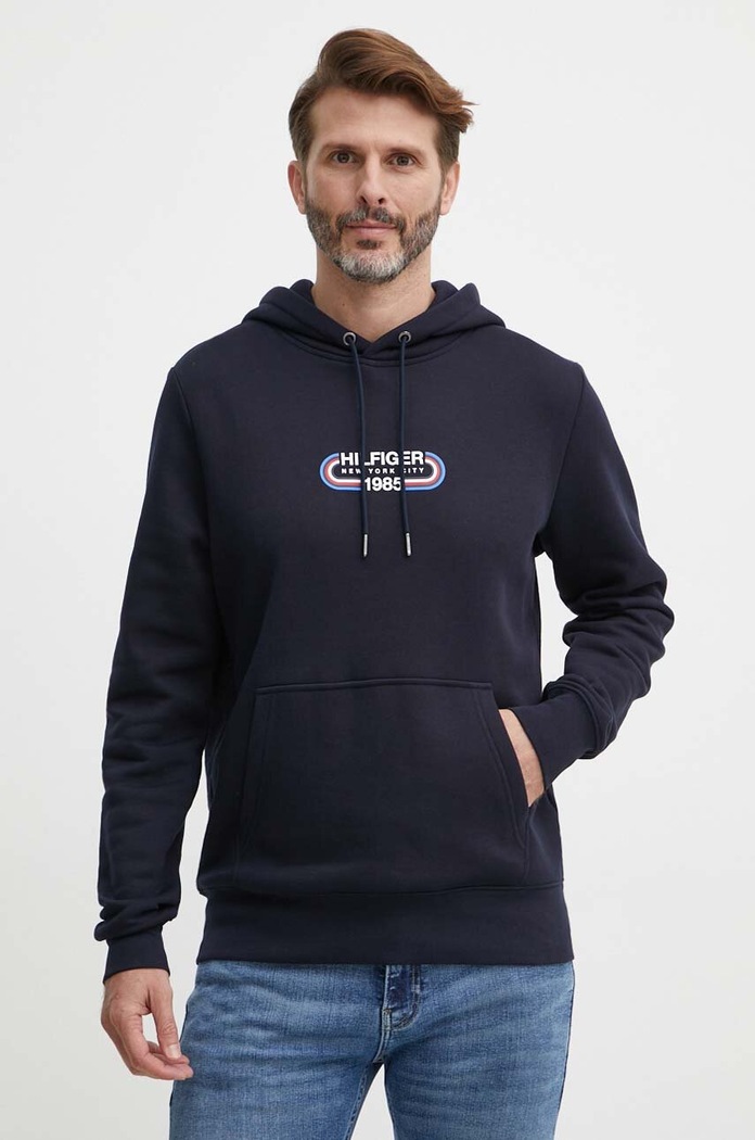 Mikina Tommy Hilfiger námořnická modř MW0MW34445