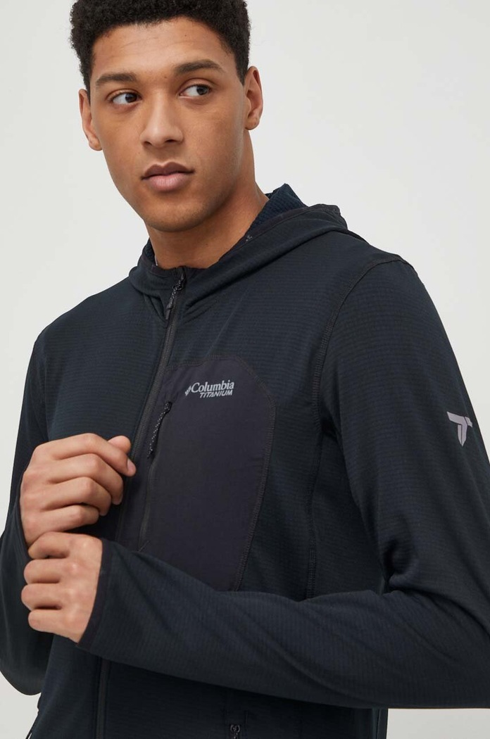Columbia sportos pulóver Triple Canyon elasztánnal fekete 2078872