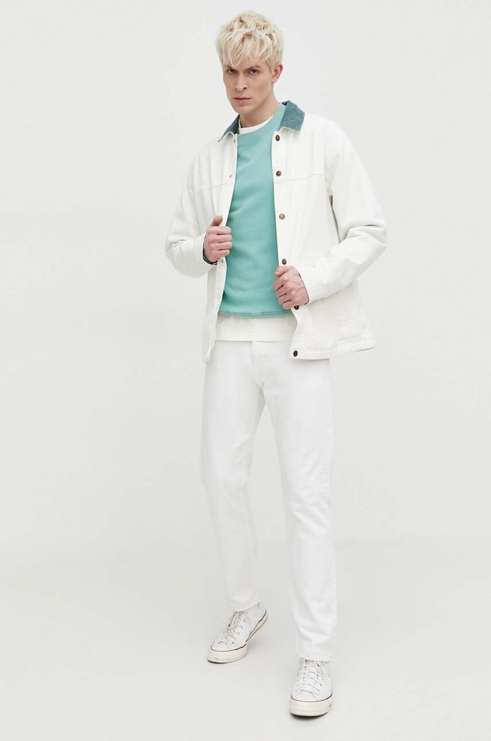 Superdry bluza bawełniana M2013242A.NQ6 turkusowy SS24