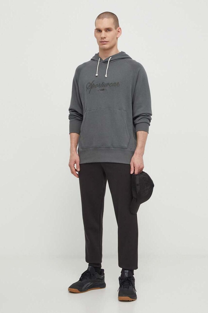 Pulover Puma S kapuco siva 624275