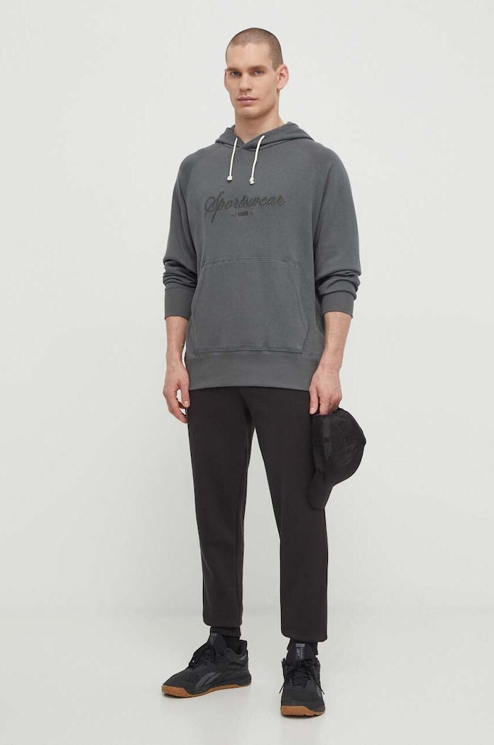 Pulover Puma S kapuco siva 624275