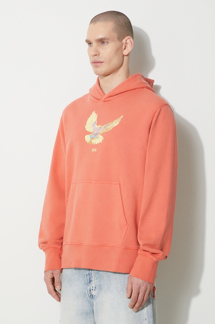 Pamučna dukserica KSUBI flight kash hoodie narančasta MPS24FL009