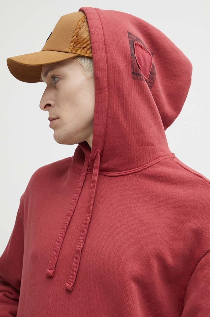 Pamučna dukserica A-COLD-WALL* Cubist Hoodie bordo ACWMW173