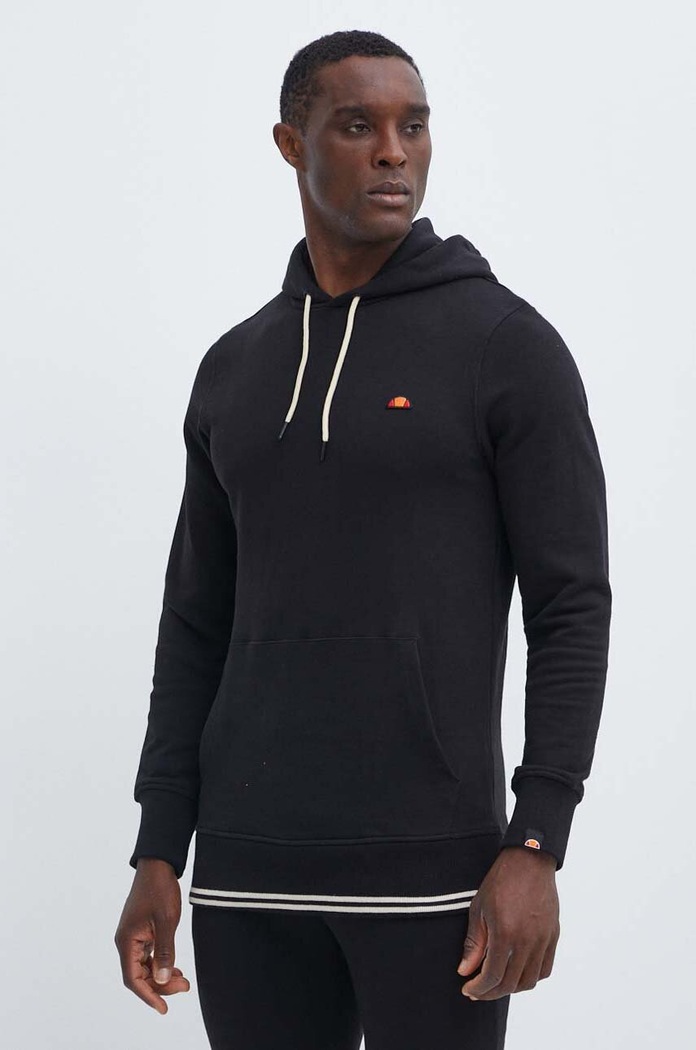 Pamučna dukserica Ellesse Koda OH Hoody pamuk crna SHR16446