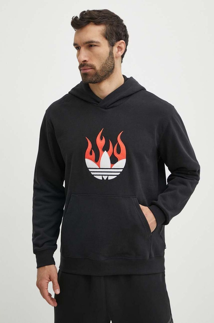Bavlnená mikina adidas Originals bavlna čierna IS0208