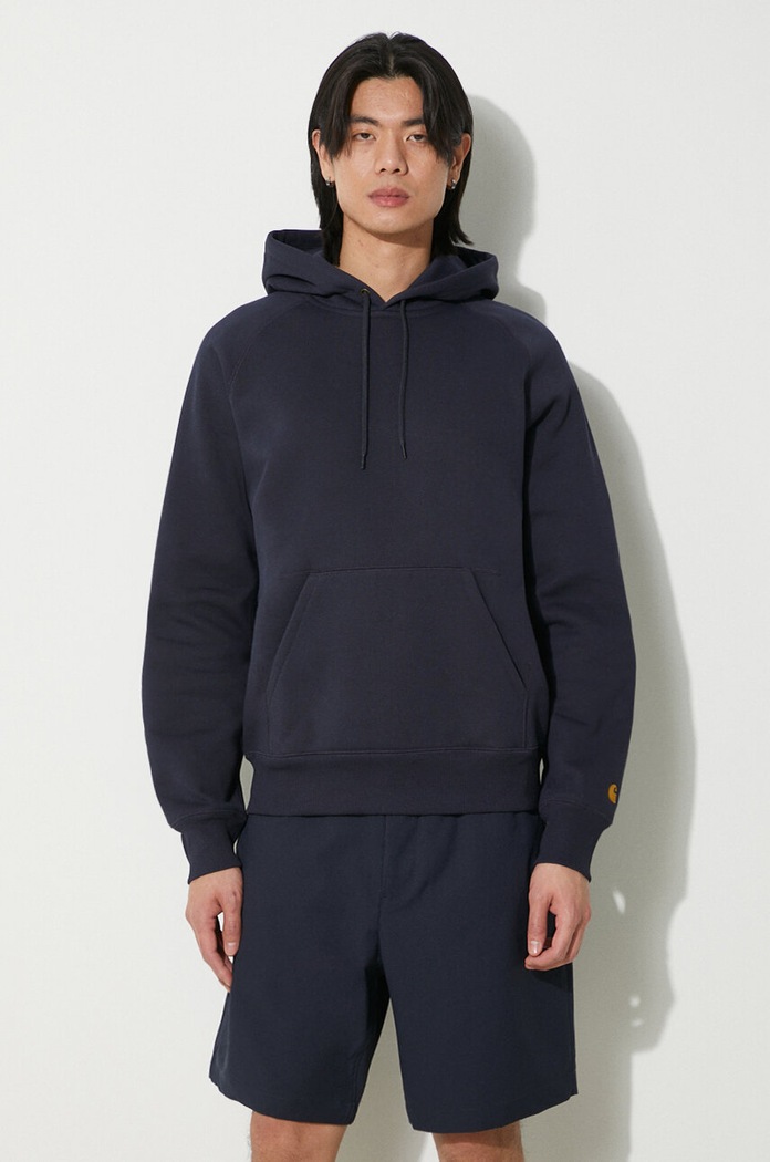 Carhartt WIP bluza Hooded Chase Sweat pozostałe granatowy I033661.00HXX