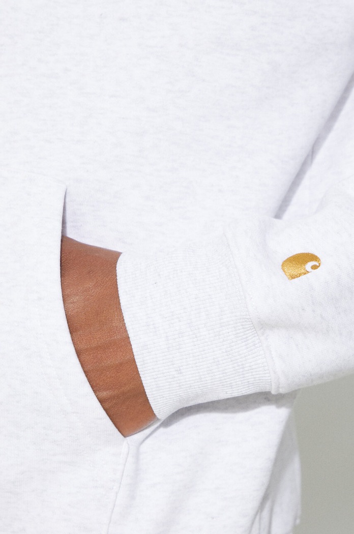 Odzież Carhartt WIP bluza Chase Neck Zip Sweat I033665.00JXX szary