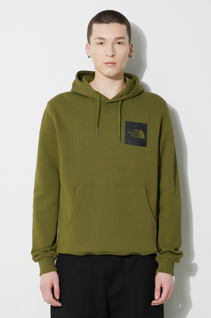 The North Face hanorac de bumbac M Fine Hoodie print verde NF0A5ICXPIB1