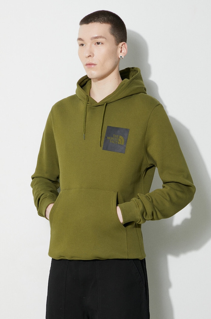 The North Face hanorac de bumbac M Fine Hoodie verde NF0A5ICXPIB1