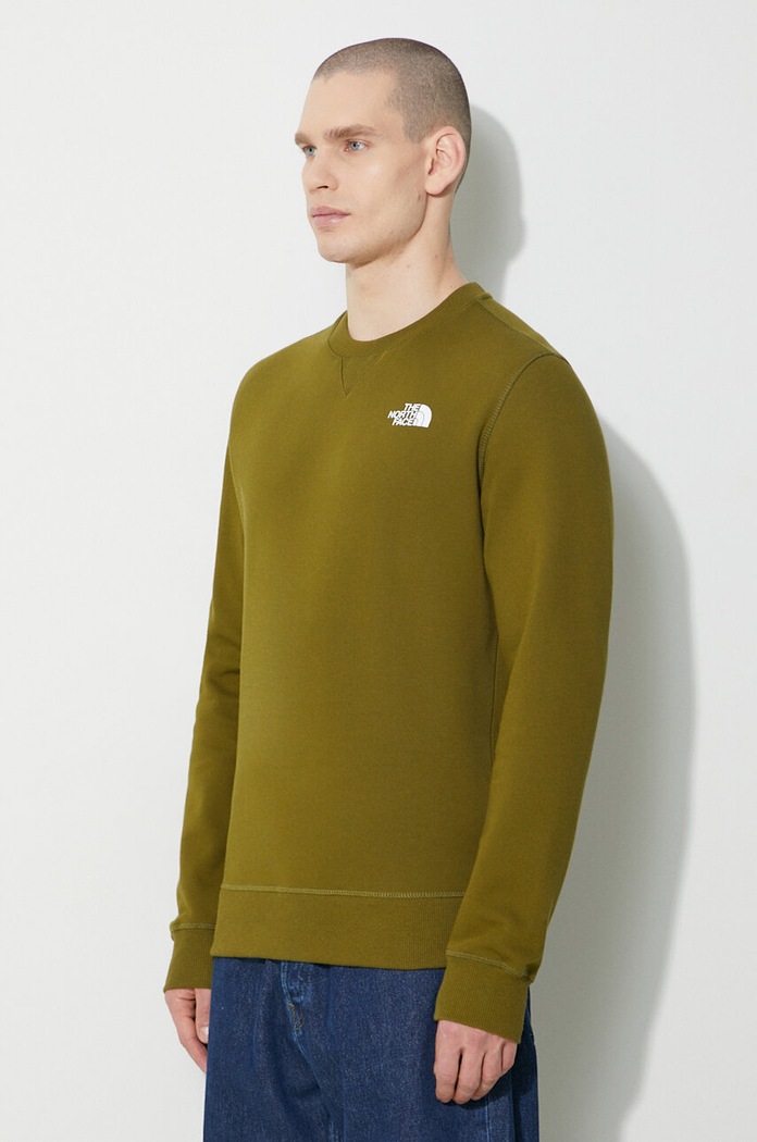 The North Face bluza bawełniana M Simple Dome Crew zielony NF0A7X1IPIB1