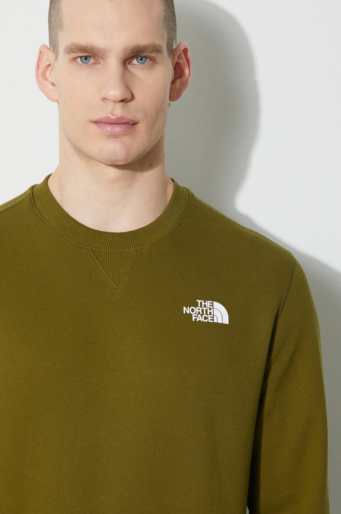 The North Face bluza bawełniana M Simple Dome Crew NF0A7X1IPIB1 zielony