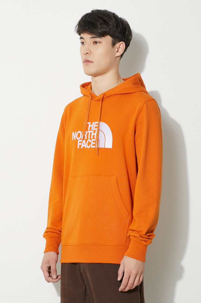 The North Face cotton sweatshirt M Light Drew Peak Pullover Hoodie orange NF00A0TEPCO1