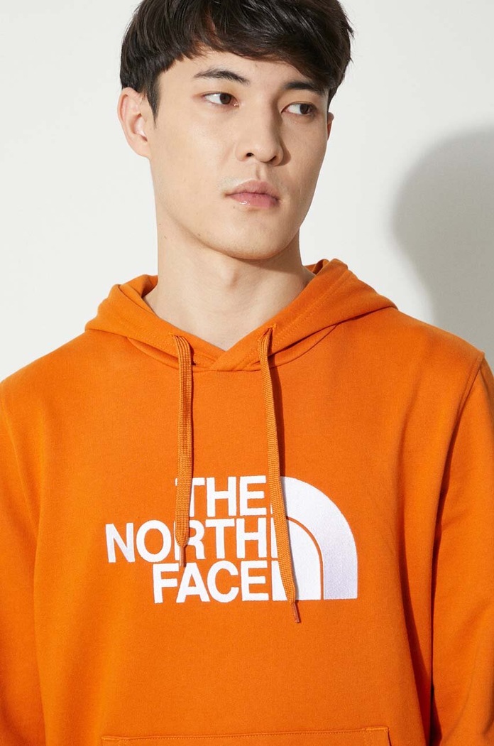 The North Face cotton sweatshirt M Light Drew Peak Pullover Hoodie NF00A0TEPCO1 orange