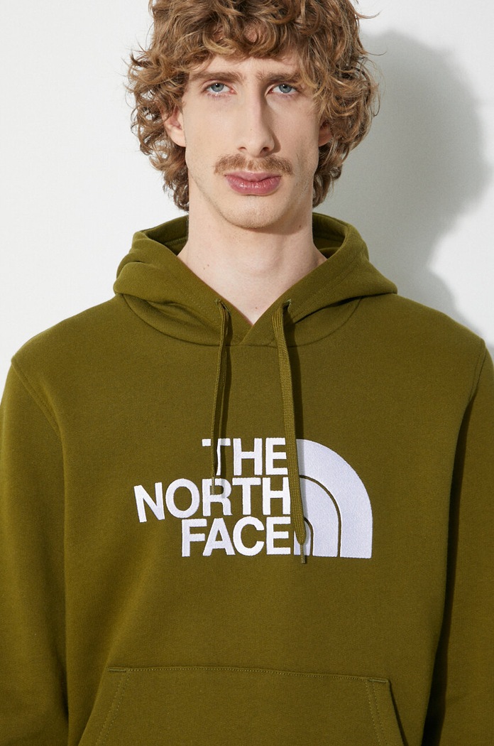 Bavlnená mikina The North Face M Drew Peak Pullover Hoodie NF00AHJYPIB1 zelená
