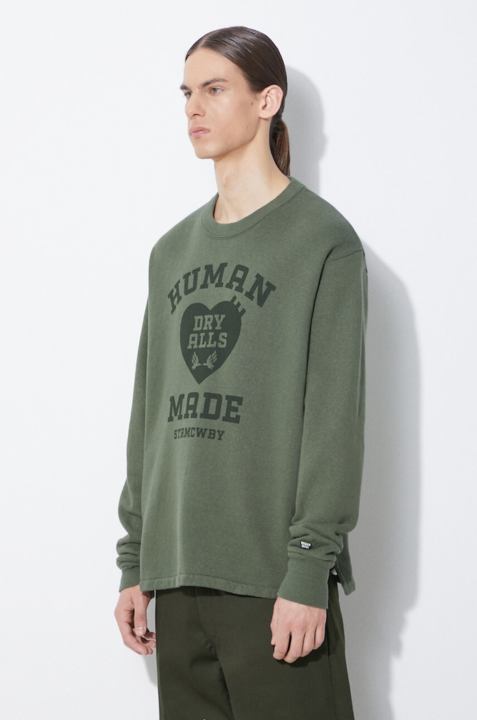 Oblečení Bavlněná mikina Human Made Military Sweatshirt HM27CS020 zelená