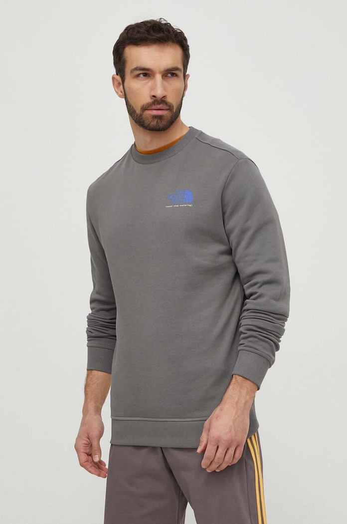 The North Face hanorac de bumbac NF0A87EU0UZ1 gri SS24