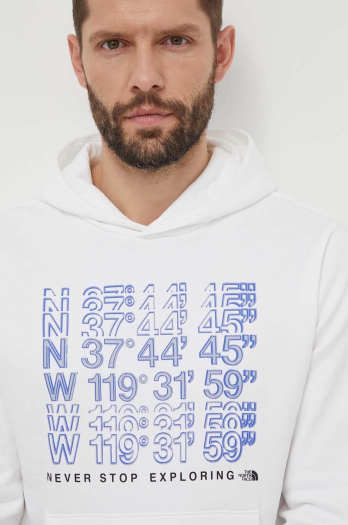 Βαμβακερή μπλούζα The North Face λευκό NF0A87EAFN41