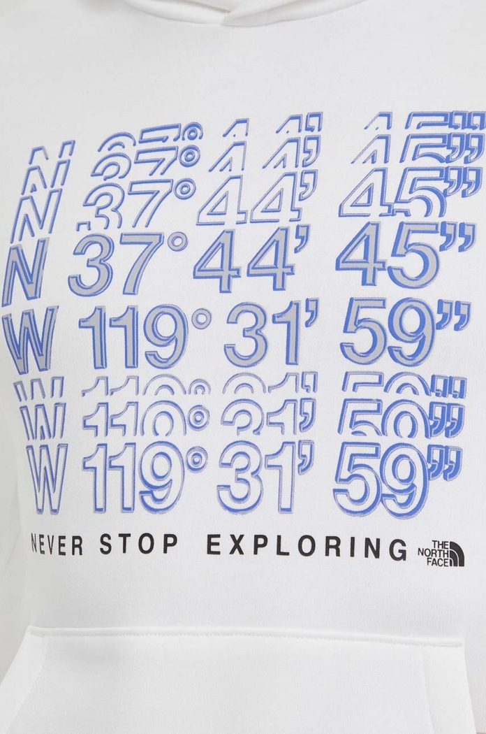 Βαμβακερή μπλούζα The North Face NF0A87EAFN41 λευκό