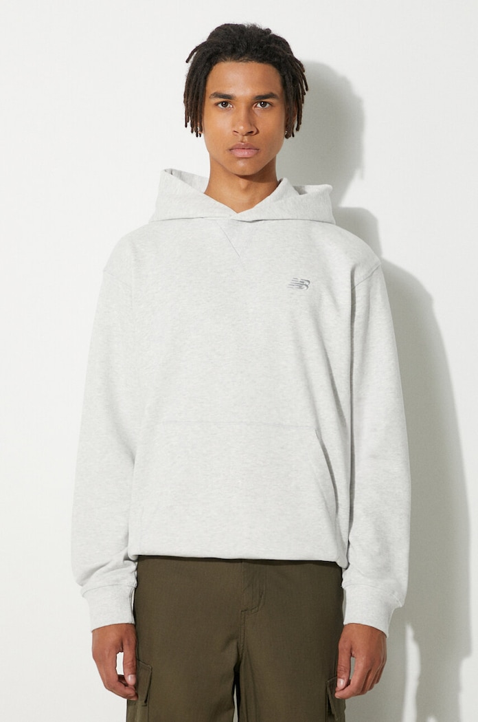 New Balance cotton sweatshirt cotton gray MT41534AHH