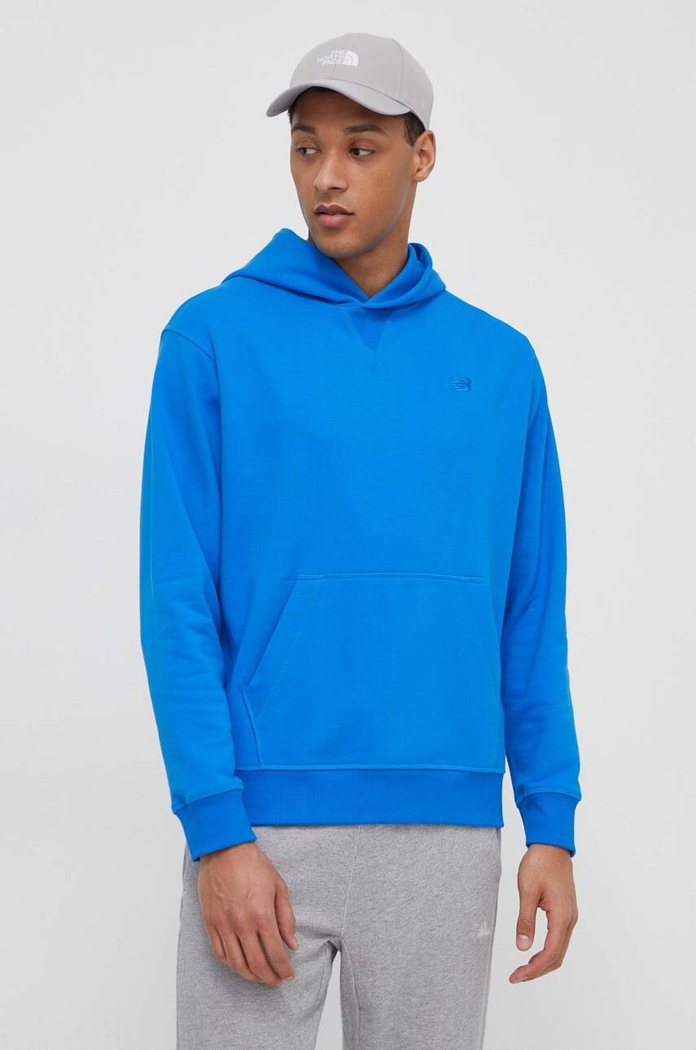 New Balance pamut melegítőfelső pamut kék MT41534BUL