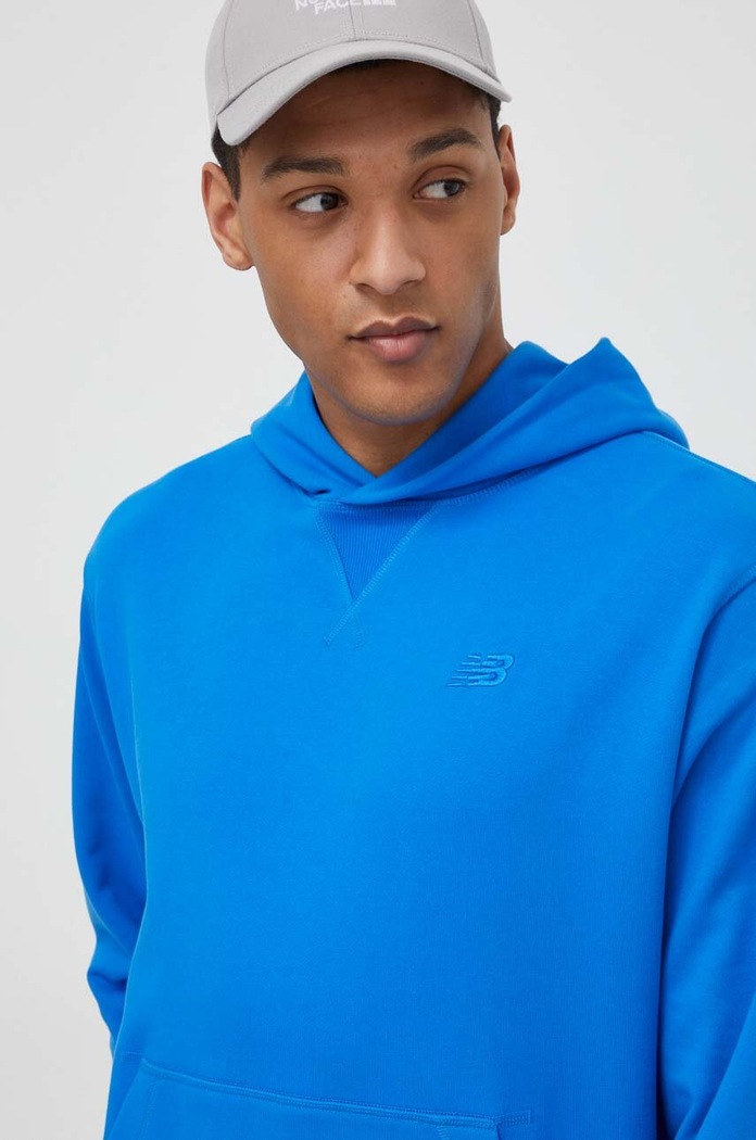 New Balance pamut melegítőfelső kék MT41534BUL