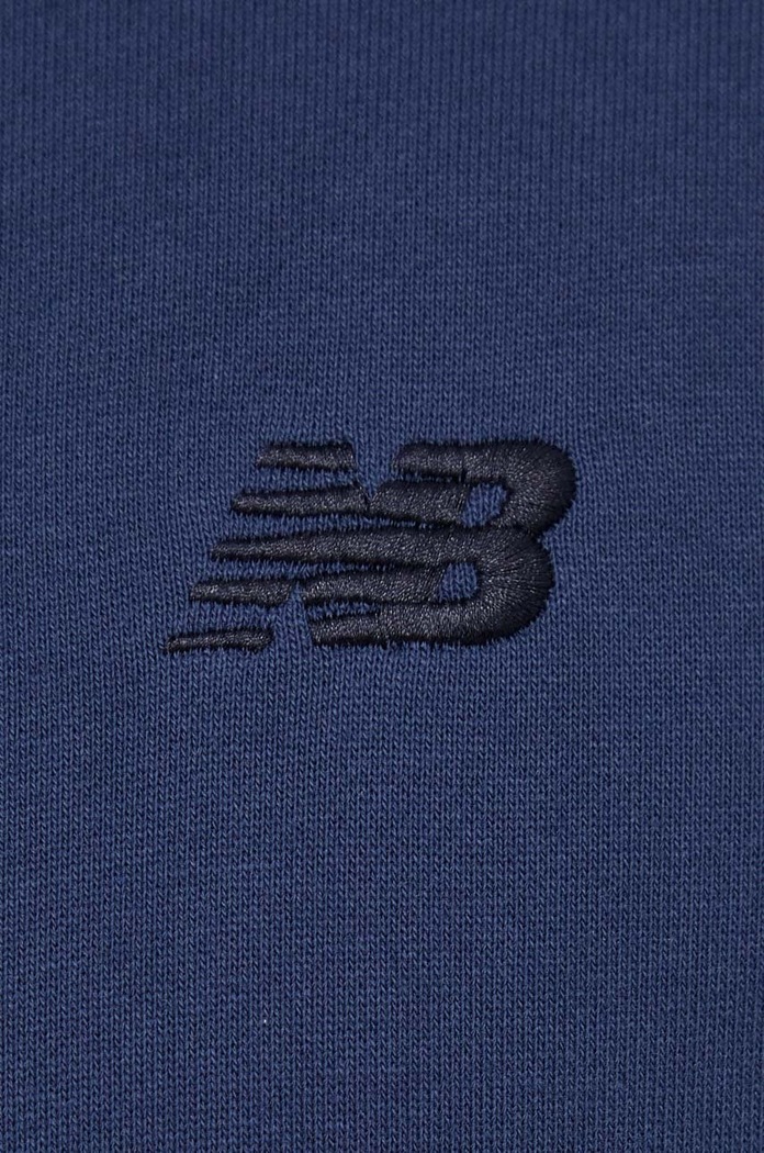 Bavlnená mikina New Balance MT41534NNY tmavomodrá
