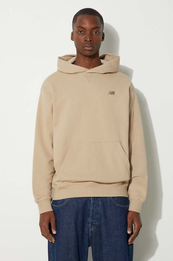 New Balance cotton sweatshirt cotton beige MT41534SOT