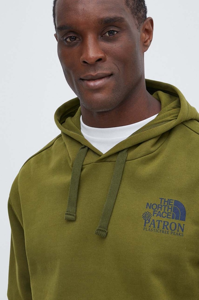 Βαμβακερή μπλούζα The North Face πράσινο NF0A87DVPIB1